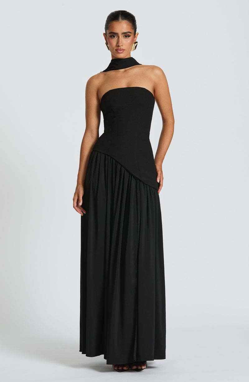 Iris – Elegantes Wickel-Maxikleid mit V-Ausschnitt – Ansicht 16