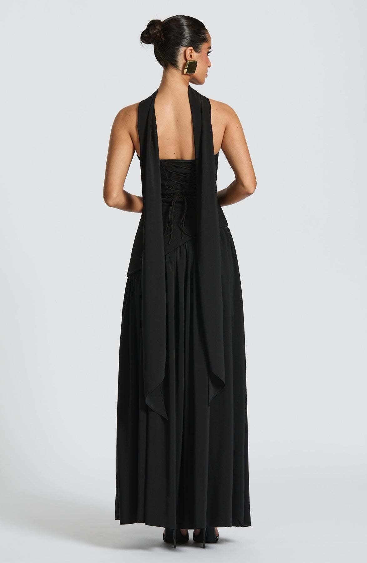 Iris – Elegantes Wickel-Maxikleid mit V-Ausschnitt – Ansicht 15