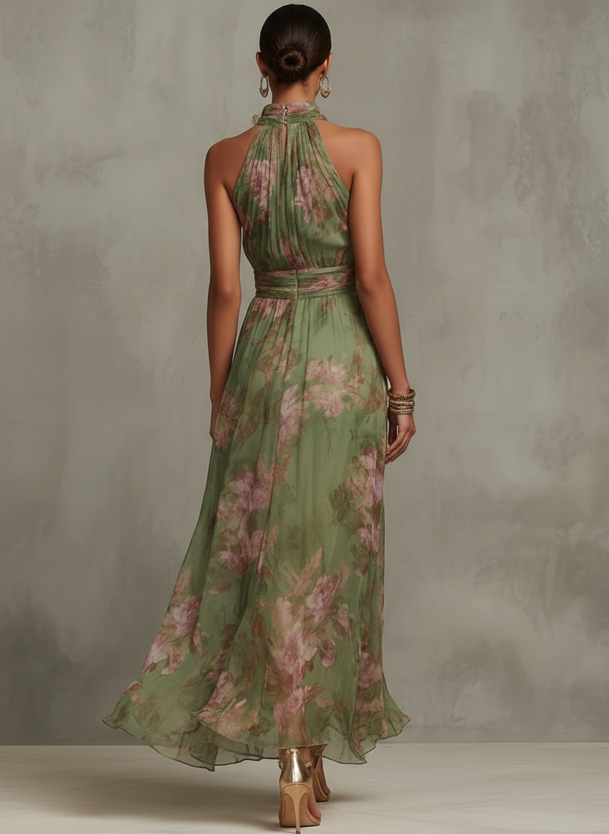 Sophie – Romantisches Blumenkleid im Boho-Stil – Rückansicht