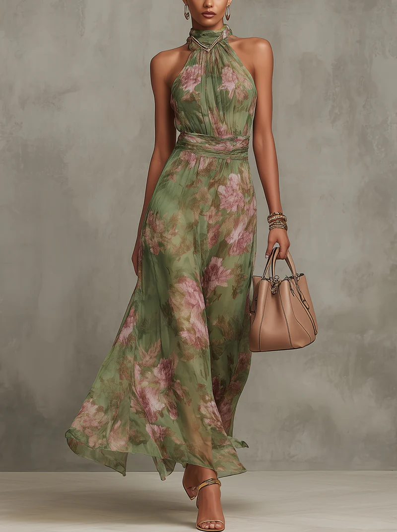 Sophie – Romantisches Blumenkleid im Boho-Stil – Vorderansicht