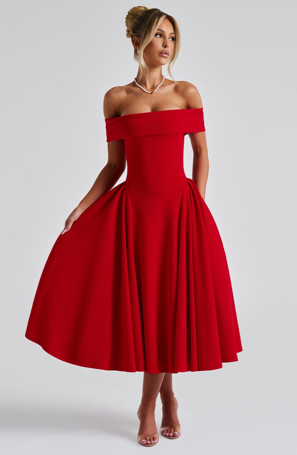 Nyx – Raffiniertes Wickel-Midikleid mit V-Ausschnitt – Ansicht 19